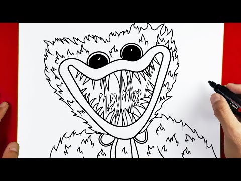 How to Draw HUGGY WUGGY - Poppy Playtime