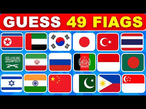 Guess All The 49 Flags of the Asian 🚩/ Guess the Country Flag Quiz 2026