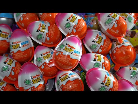Yummy Kinder Surprise Egg Toys Opening - A Lot Of Kinder Joy Chocolate ASMR