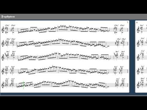 Pat Martino's Linear Expressions - Phase I in all 12 keys, Cycle of Fourths