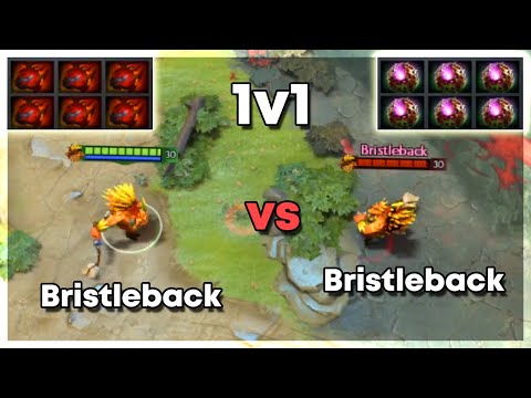 6x Heart of Tarrasque Bristleback vs 6x Octarine Core Bristleback - Dota 2 1v1 Level 30