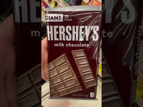 Giant Hershey's milk chocolate 🍫 #asmr #satisfying
