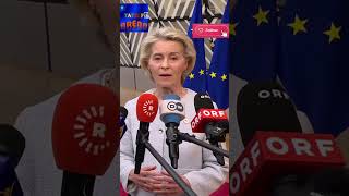 Ursula von der Leyen said the momentum is shifting and Ukraine is in the front line against Russia.