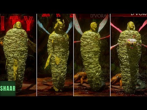 Mortal Kombat 11 - D'Vorah Walking In The Spiderwebs Brutality On All Characters