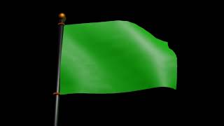 Green Screen Flag Waving Animation