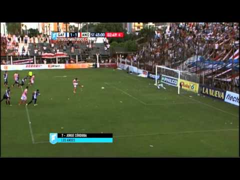 Gol de Córdoba. Guaraní 1 - Los Andes 1. Fecha 4. Primera B Nacional 2015. FPT.