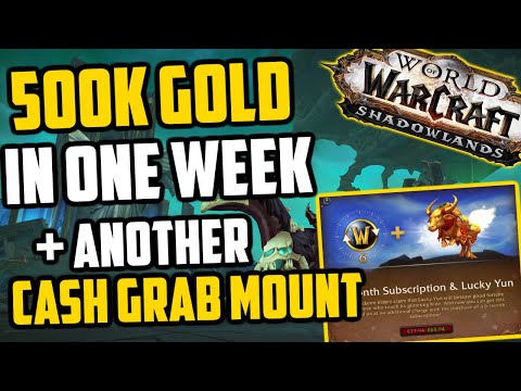 500k Gold in One Week & Another Cash Grab Mount in the ingame Store!