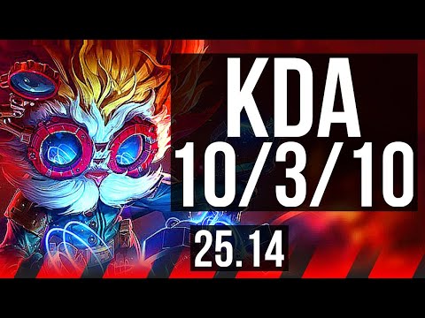 HEIMERDINGER vs SYNDRA (TOP) | 4k comeback, 10/3/10, 50k DMG, Dominating | KR Master | 25.14