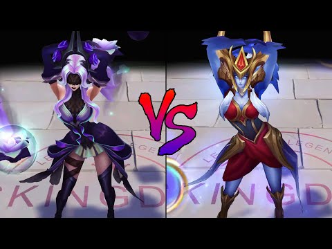 Withered Rose Syndra vs SKT T1 Syndra Skin Comparison Spotlight (League of Legends)