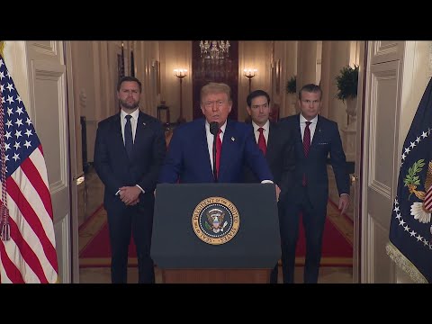 Watch President Donald Trump's address on the U.S. bombing of Iran