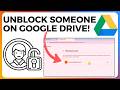 How To Unblock Someone In Google Drive