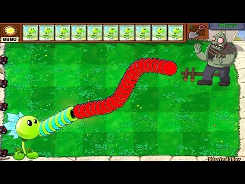 3 PeaShooter Cactus vs 99999 Gargantuar Zombie - Plants vs Zombies