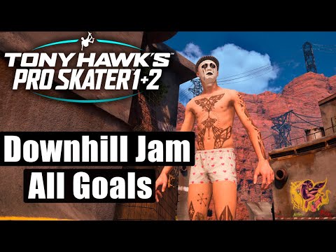 Tony Hawk Pro Skater 1+2 Downhill Jam | 5 Hard Hats, Open 5 Valves, Get the secret tape, Air Walk