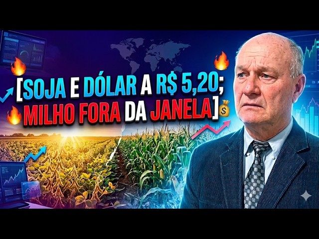 Soja e dólar a R$ 5,20; Milho fora da janela e o risco de geada.