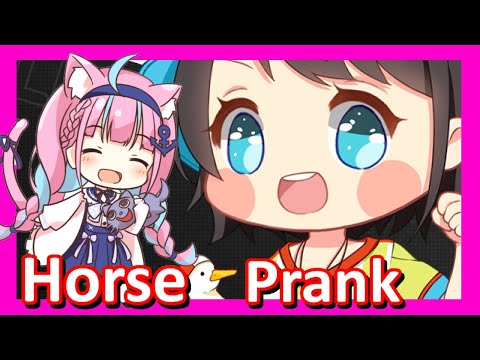 OtakMori Translations - VTubers - 【Hololive】Subaru: Horse Prank On Aqua【Minecraft】【Eng Sub】