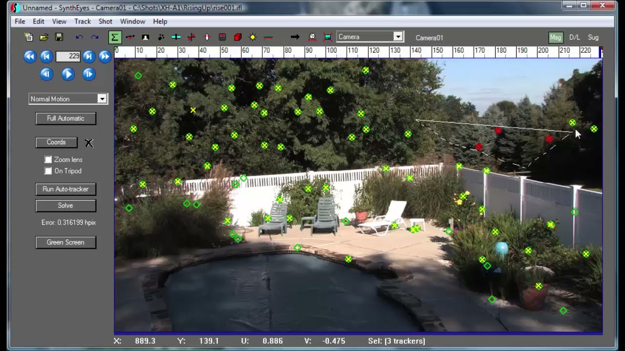 Franken-Tracking with Splice Paths in SynthEyes
