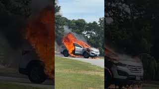 Cape Cod Car Fire By The Bourne Bridge