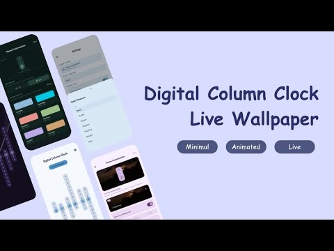 Column Clock Live Wallpaper