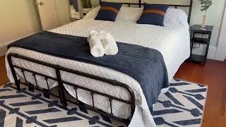 BOSRII King Size Bed Frame with Headboard and Footboard, Heavy Duty Metal Slats Support for Mattress