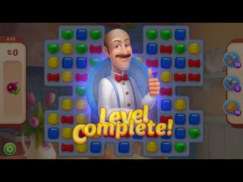 Homescapes Level 849 With No Boosters - Bonus Scene With Austin