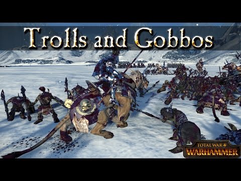 Trolls and Goblins vs Demigryph Knights - Total War Warhammer