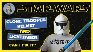 STAR WARS Clone Trooper Helmet & Lightsaber | Can I FIX It?