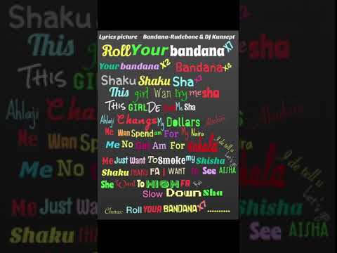 Bandana (Lyrics Card) Rudebone x DJ Kunsept