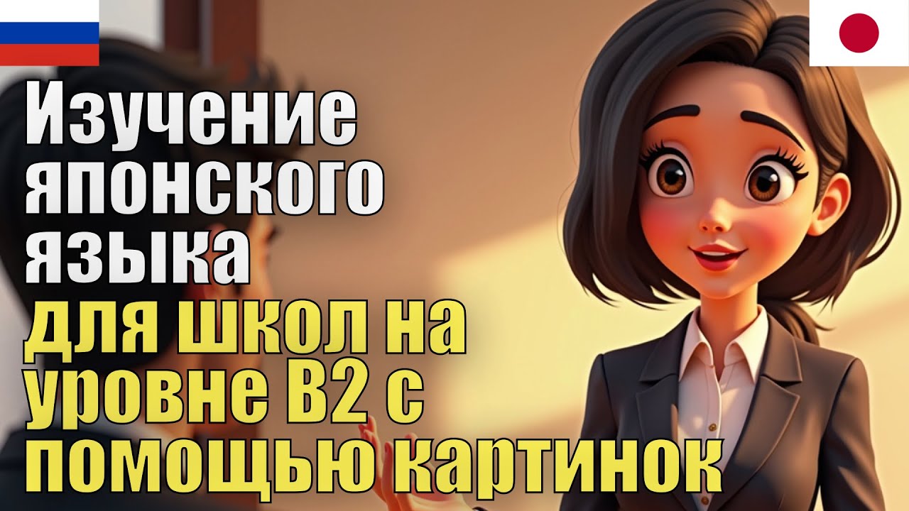 Изучайте японский язык с помощью картинок в школе B2. | Практика аудирования | c хираганой | словарь