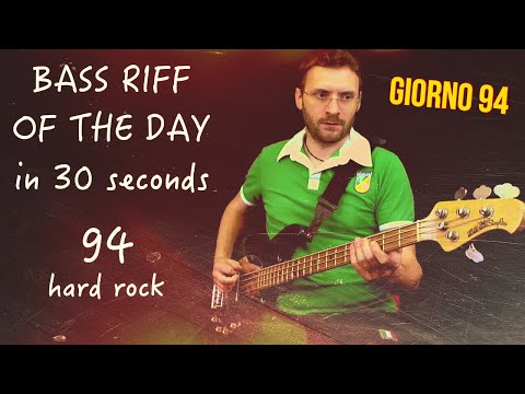 Hard Rock impara il basso Bass Riff of the Day in 30 seconds (Musicman Stingray with pick) giorno 94