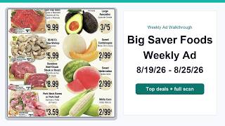 Big Saver Foods Weekly Ad (8/19/26 - 8/25/26) Top Deals