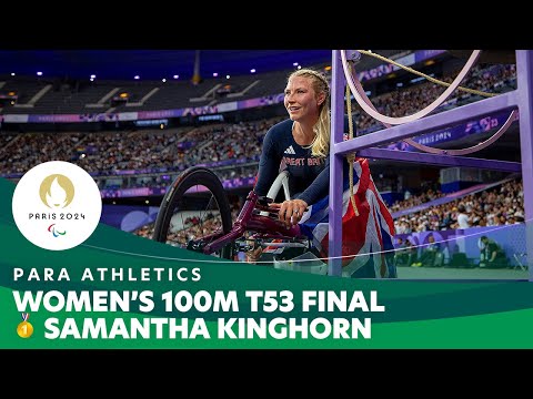 🇬🇧 Samantha Kinghorn Shines with Women's 100m T53 Gold 🏆 | Para Athletics - Paris 2024 Paralympics