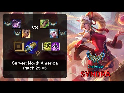 Syndra APC + Rell vs Zeri + Janna - NA Challenger - Patch 25.05