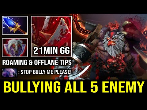 BULLYING ALL 5 ENEMY 21Min GG Offlane Pudge 99% Predicted Hook with First ITEM Vanguard DotA 2
