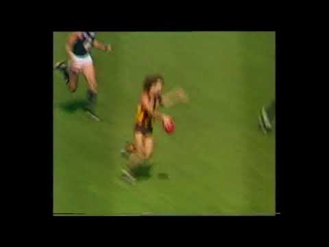 John Platten 1986 Round 1 - Carlton vs Hawthorn - First kick in VFL Football