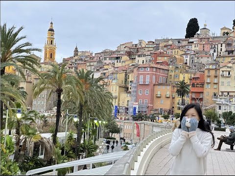 Menton, France in Jan, 2023