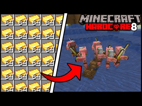 I Built an OVERWORLD Gold Farm in Minecraft Hardcore (#8)