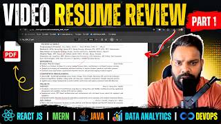 Resume Review for MERN, Java & Data Analytics | Real Resume Analysis & Job Tips 2026