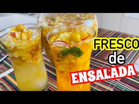 COMO HACER FRESCO DE ENSALADA SALVADOREÑO