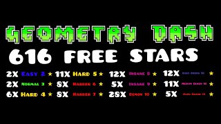 Geometry Dash | ALL 616 Free Stars