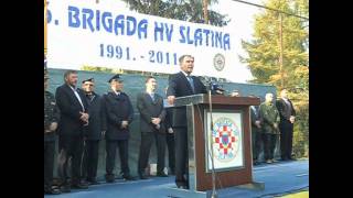 preview picture of video 'Proslava 20-te obljetnice 136.brigade HV Slatina(video).'