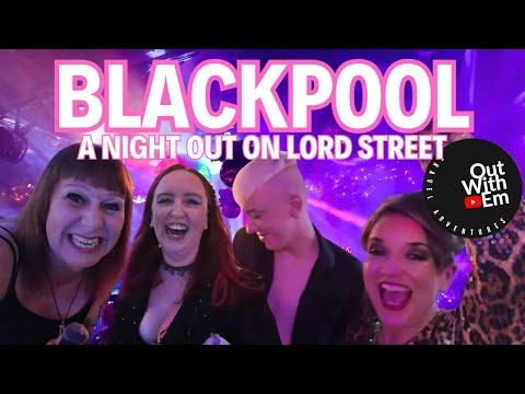Blackpool Lord Street night out, LGBTQ Rainbow Quarter - Red Roberts Mardi Gras De Lovely Evanescent