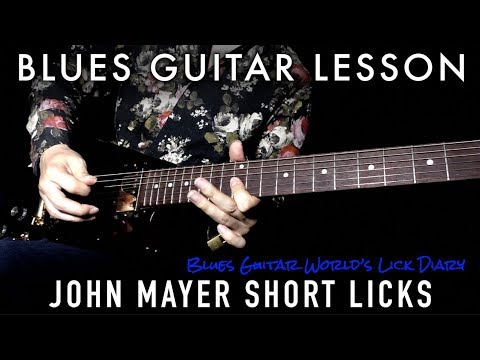 [TAB & SLOW] John Mayer Blues Licks in E - Blues Guitar Lesson | #257