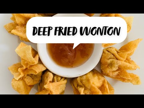 Easiest Deep Fried Shrimp & Pork Wontons Recipe 炸云吞 | FullHappyBelly