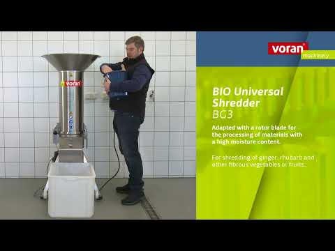 voran BIO Universal Shredder BG -Shredding of ginger