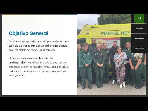CREACIÓN DE UNA EMPRESA DE AMBULANCIAS EN EL MUNICIPIO DE PACHO - CUNDINAMARCA Y SUS VEREDAS