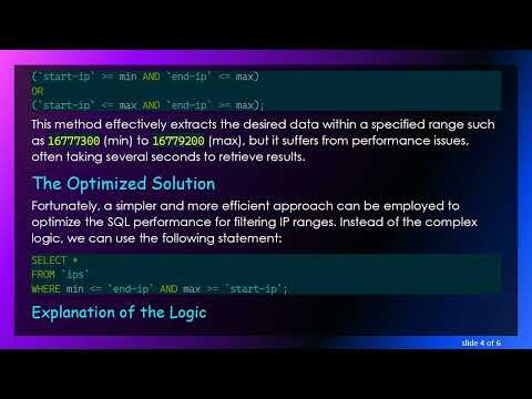 Boosting SQL Performance When Filtering IPv4 Ranges in MySQL and MariaDB