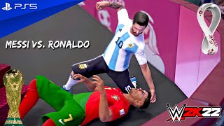 WWE 2K22 - Lionel Messi vs. Cristiano Ronaldo - FIFA World Cup Championship Match | PS5™ [4K60]