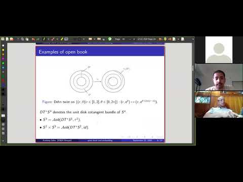 SMUD seminar: Open book decomposition and embedding of smooth manifolds By Kuldeep Saha