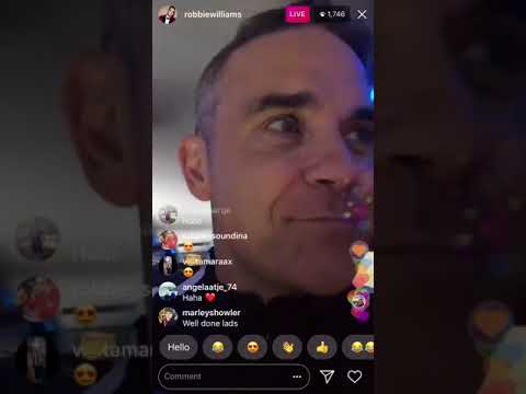 Robbie Williams Instagram live Angels