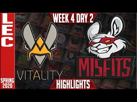 VIT vs MSF Highlights | LEC Spring 2020 W4D2 | Vitality vs Misfits Gaming